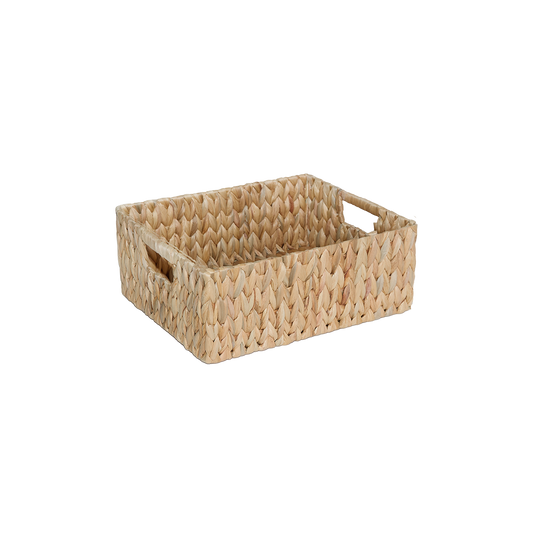 Water Hyacinth Rectangular Storage Basket - Short Version - 3 Sizes