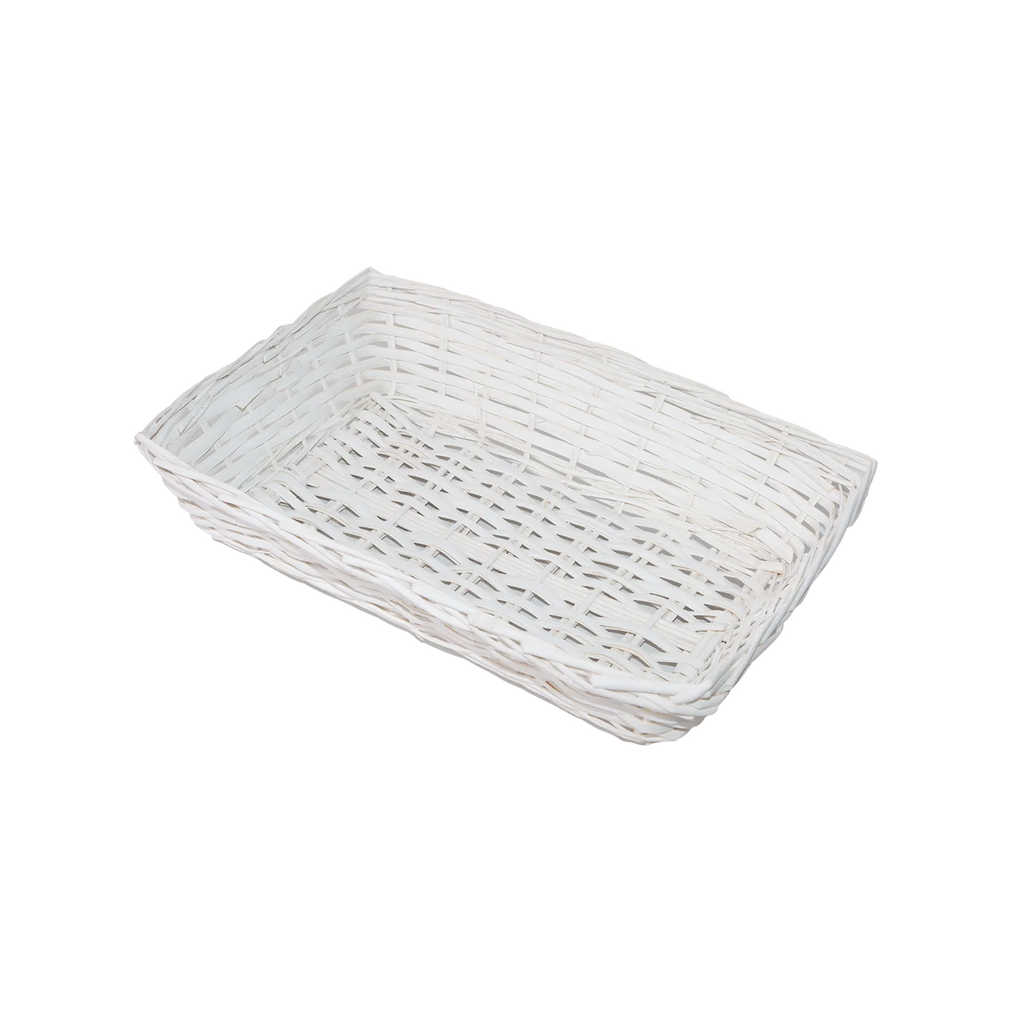 38cm White Rectangular Split Willow Packing Tray