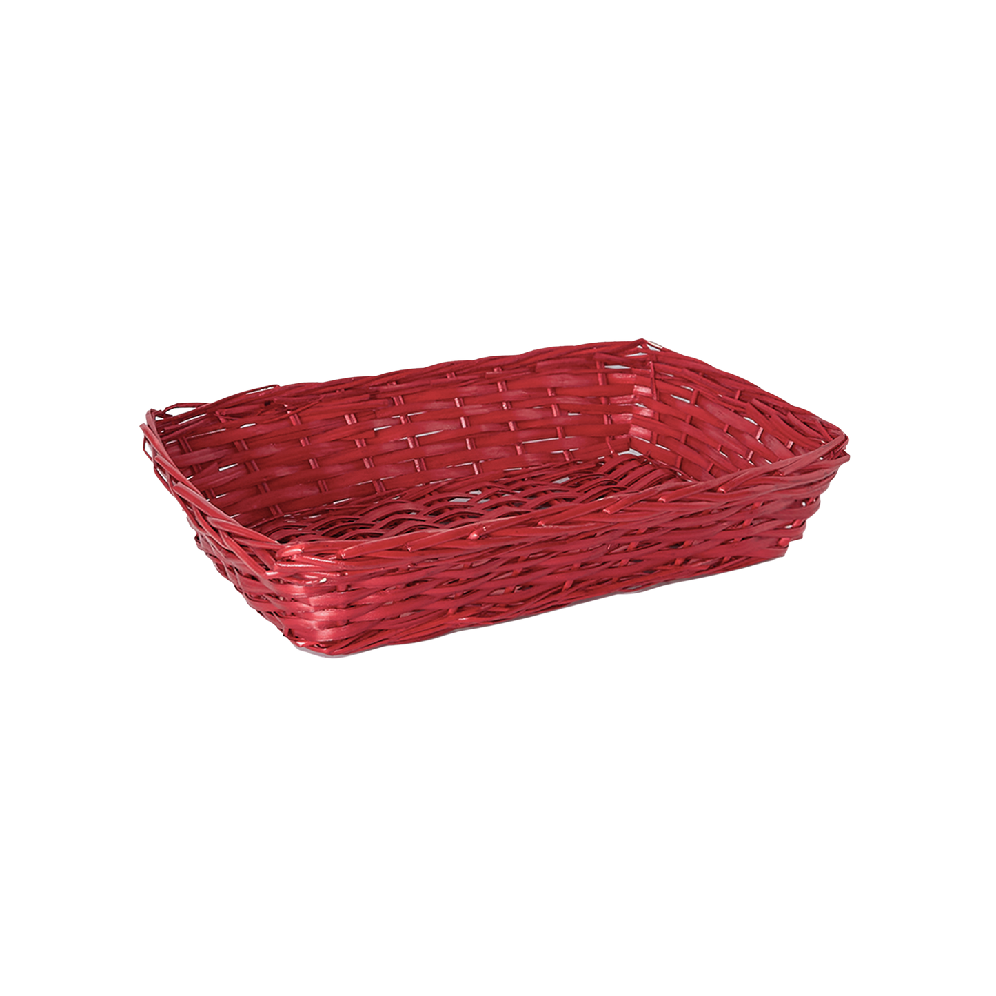 38cm Red Rectangular Split Willow Packing Tray