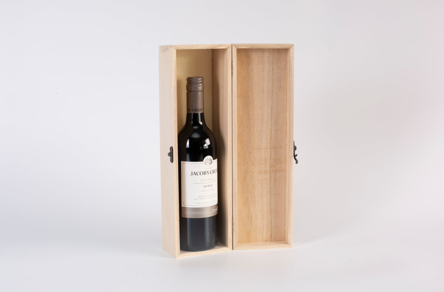Single Bottle Wooden Box with Lid