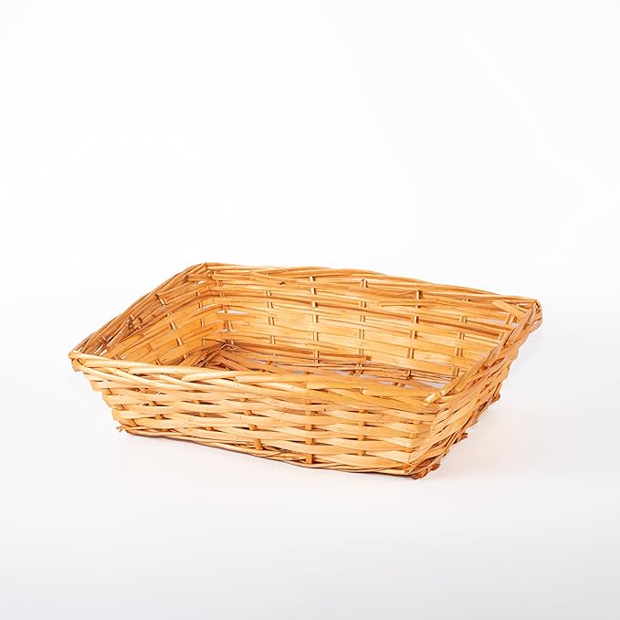 38cm Light Steamed Rectangular Split Willow Packing Tray