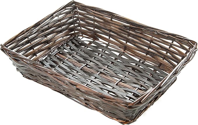 38cm Brown Rectangular Split Willow Packing Tray