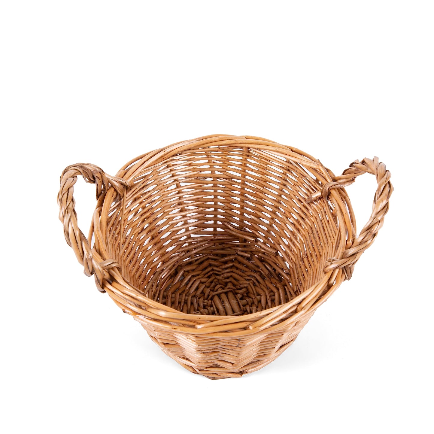 Round Wicker Bread Basket with Handle