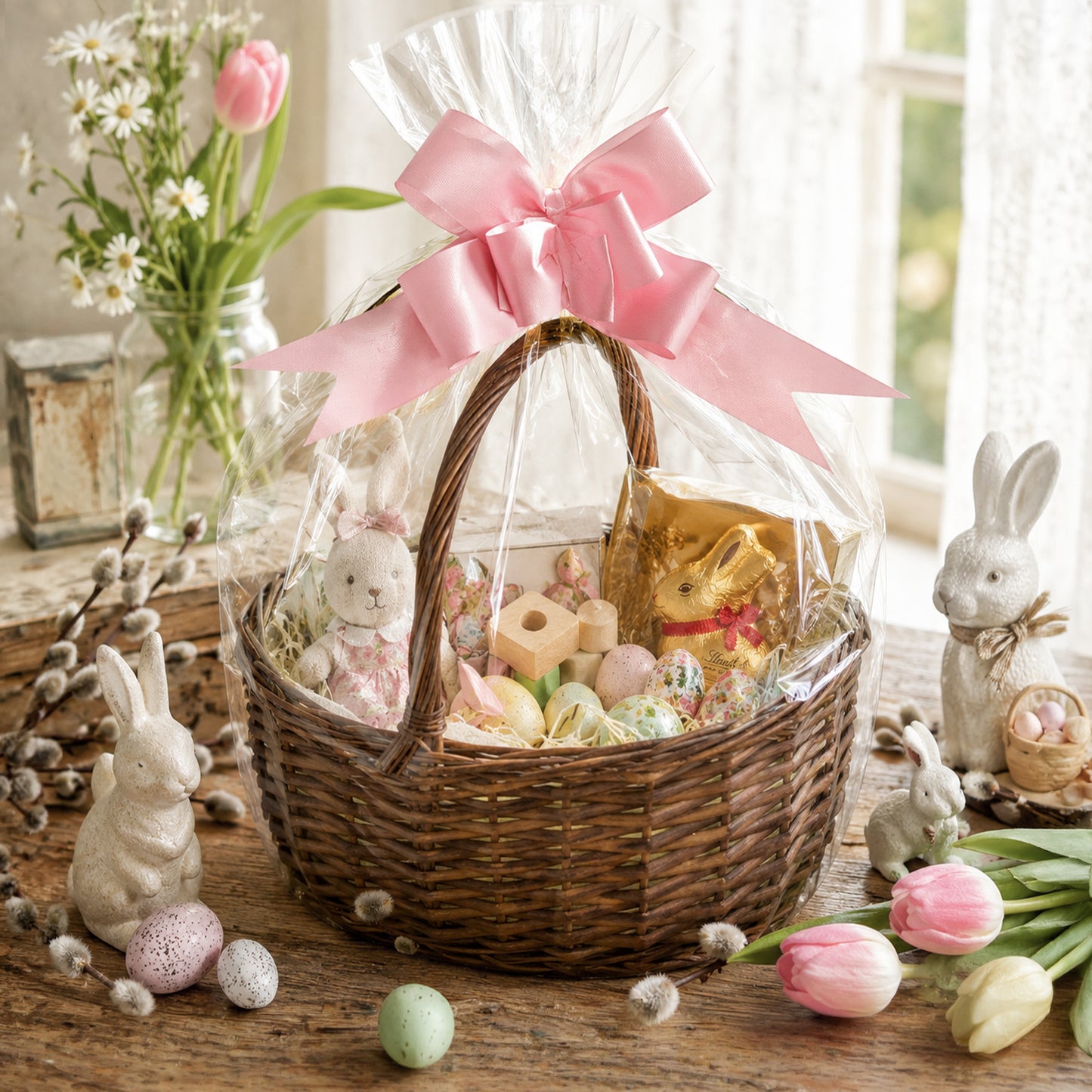 Brown Oval Wicker Picnic Shopper Basket - 2 Sizes