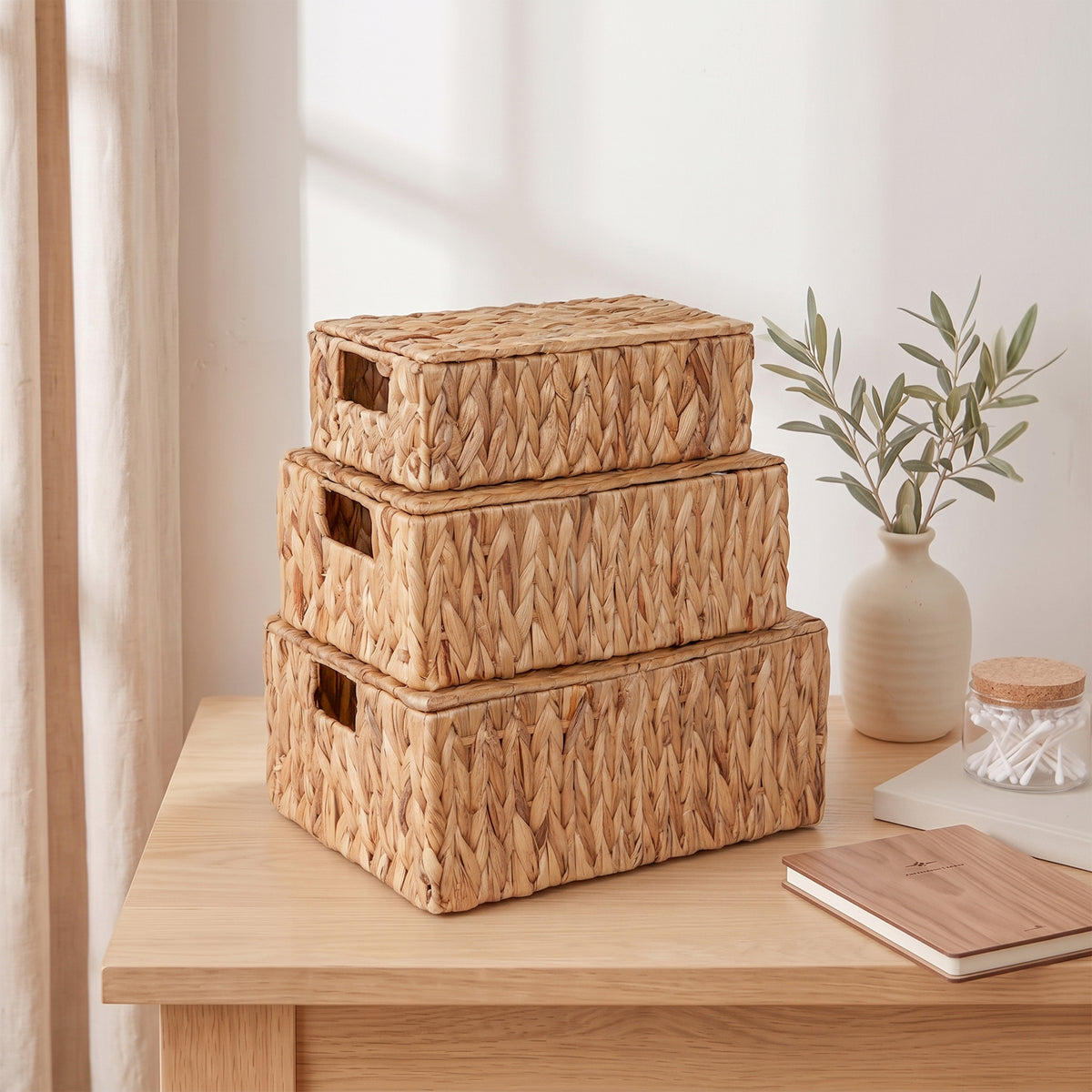 Water Hyacinth Storage Hamper Basket - 3 Sizes