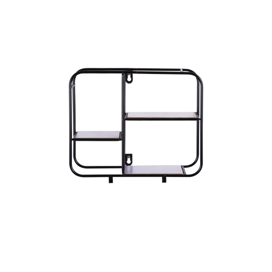 Black Metal Mounted Decorative Wall Shelves