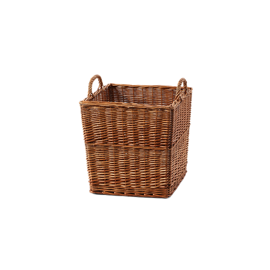 Double Steamed Square Wicker Log Basket