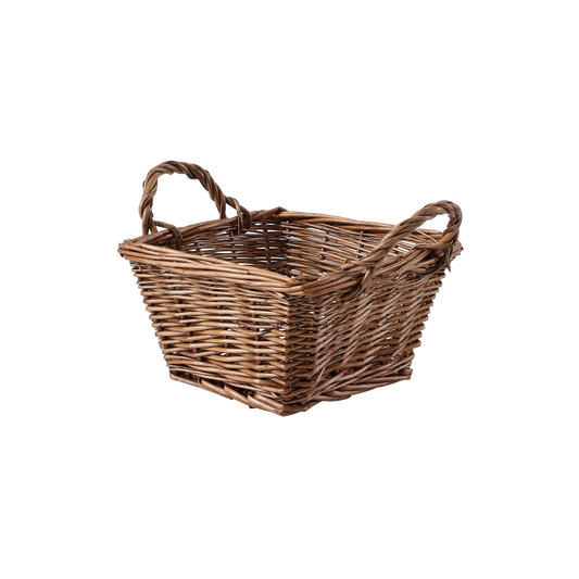 Square Wicker Bread Basket with Handle