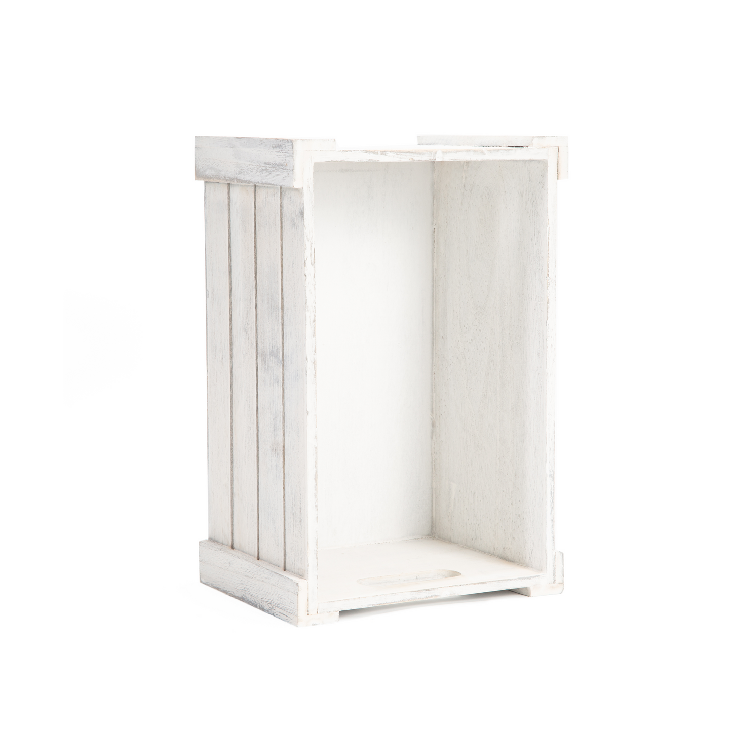 Grey Oval Cut-out Wooden Crate - 3 Sizes