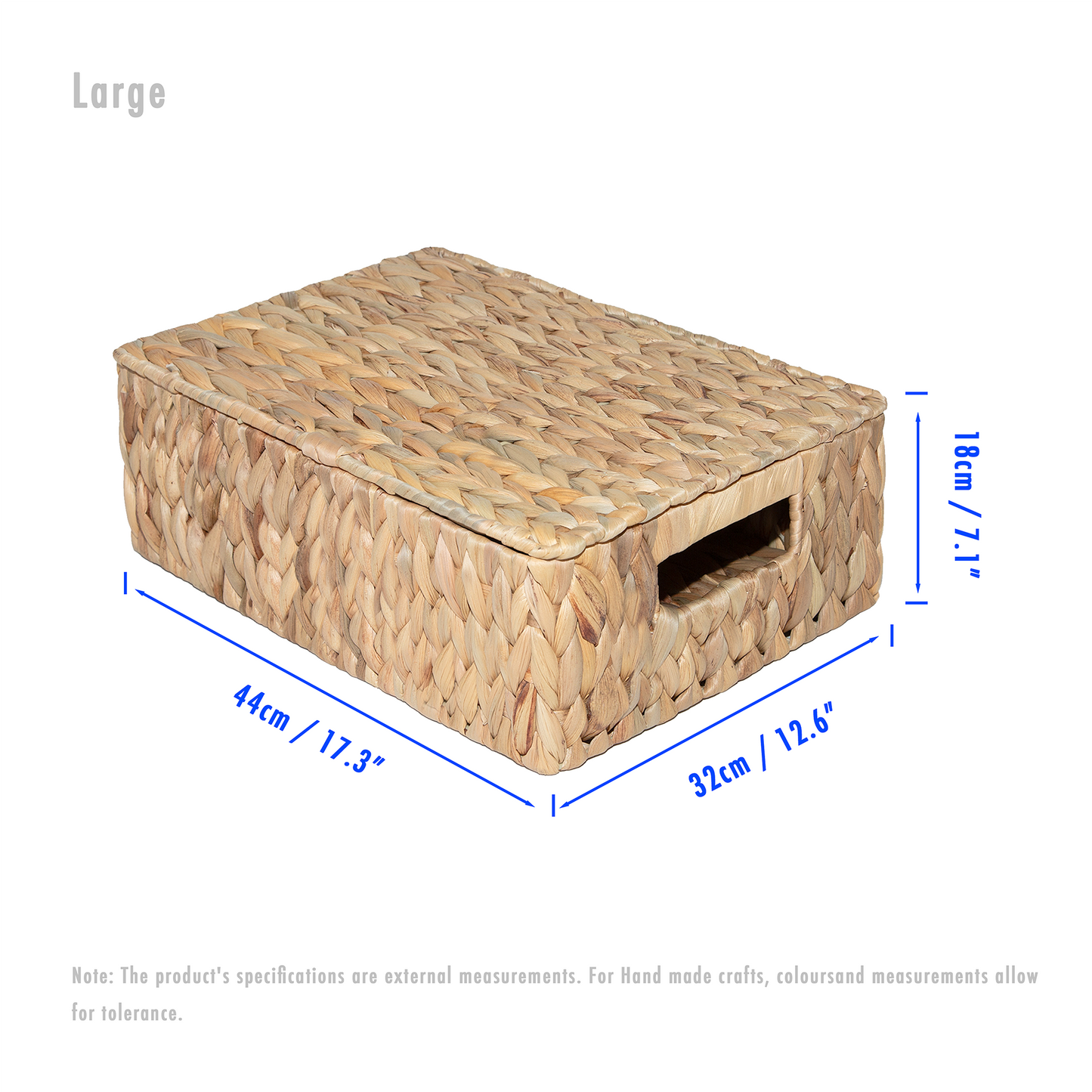 Water Hyacinth Rectangular Storage Hamper - 3 Sizes