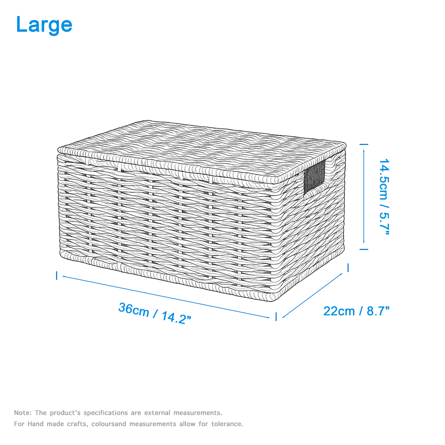 Beige Paper Rope Storage Hamper Basket - 3 Sizes