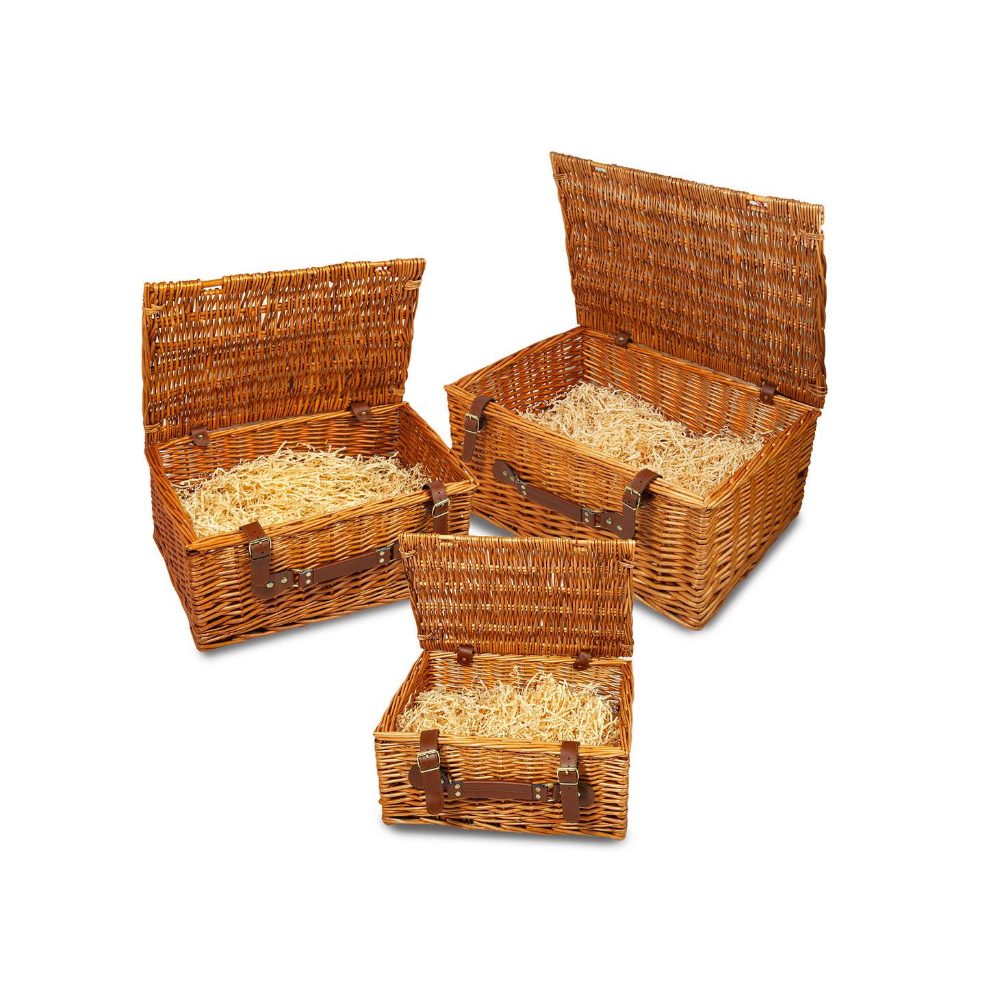 Light Steamed Wicker Storage Hamper Basket - 3 Sizes