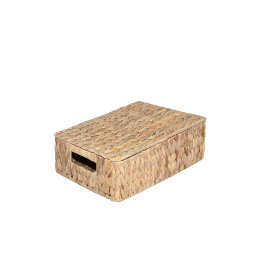 Water Hyacinth Rectangular Storage Hamper - 3 Sizes