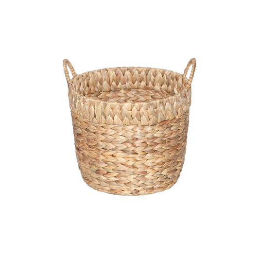 Water Hyacinth Round Storage Wash Basket - 3 Sizes