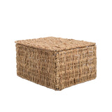 Seagrass Woven Storage Basket With Lid Gift Basket Hamper UnderBed Storage