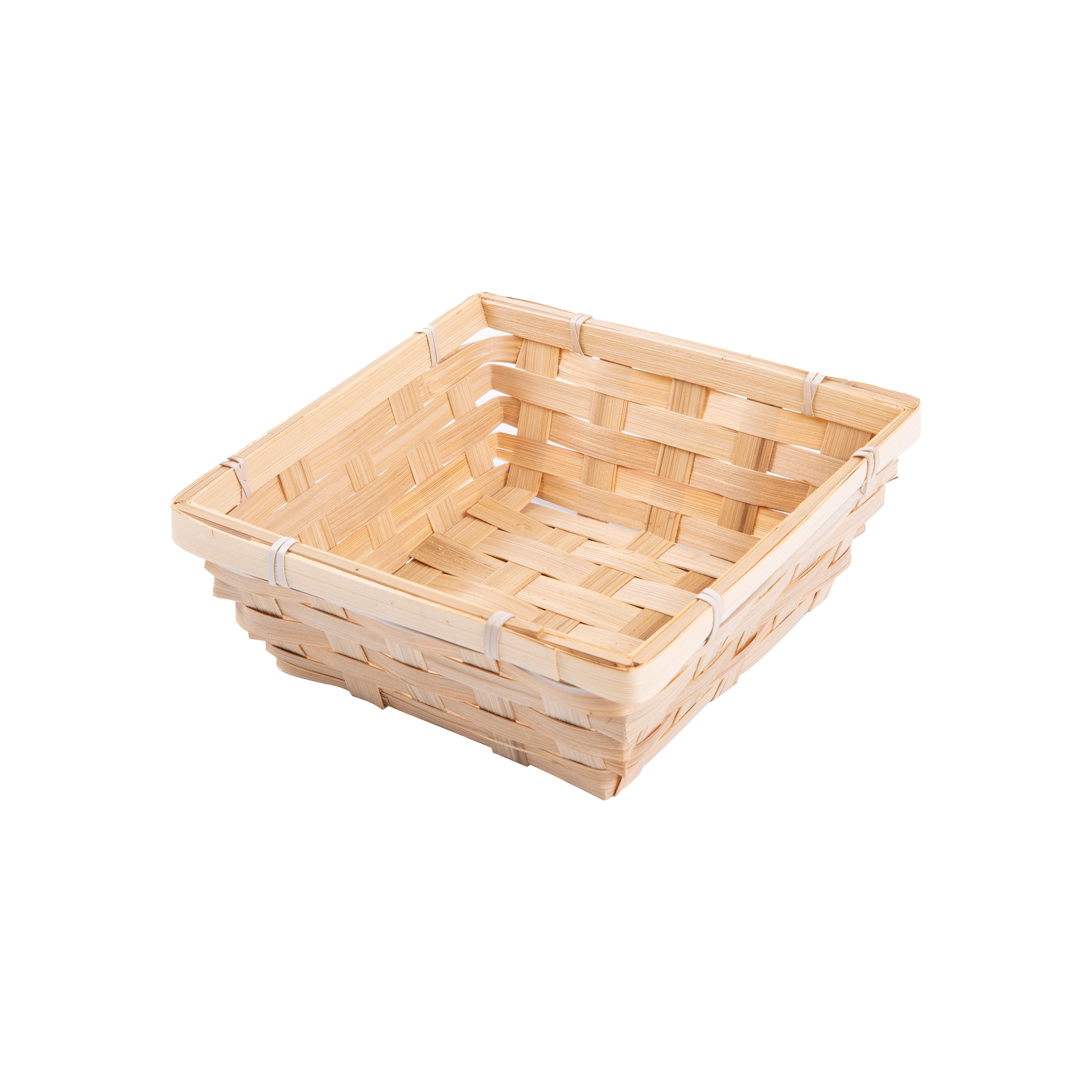 18cm Square Bamboo Packing Basket Tray