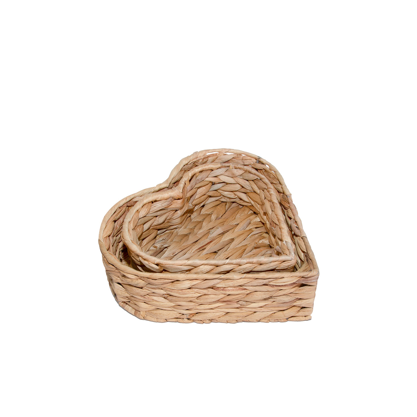 Water Hyacinth Heart-Shaped Basket Set 2