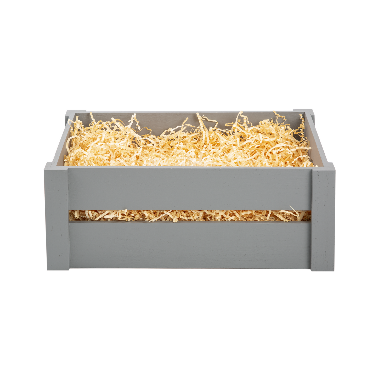 Grey Wooden Crate with Handle - 3 Sizes
