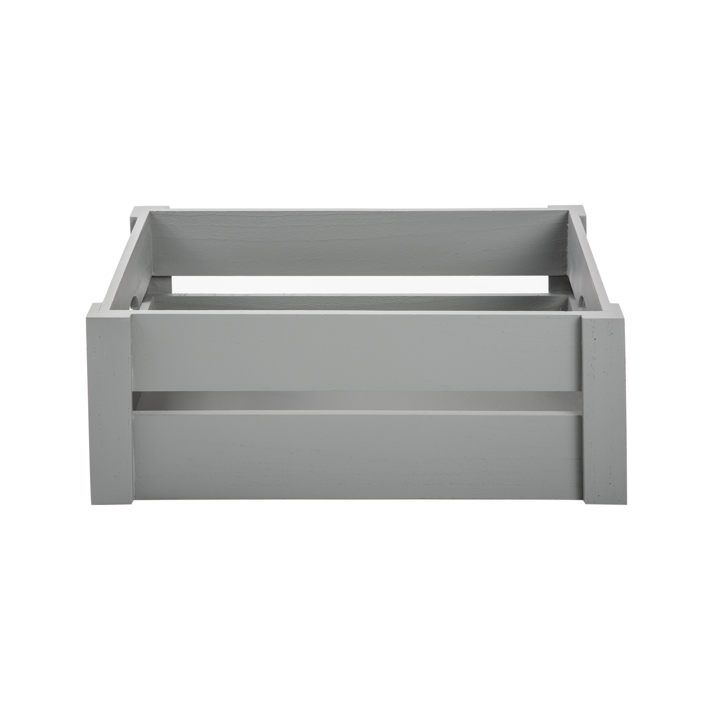Grey Wooden Crate with Handle - 3 Sizes