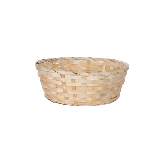 24cm Round Bamboo Packing Basket Tray