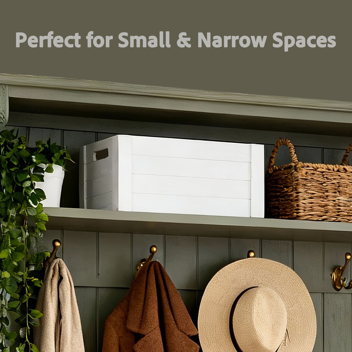 White Oval Cut-out Wooden Crate - 3 Sizes