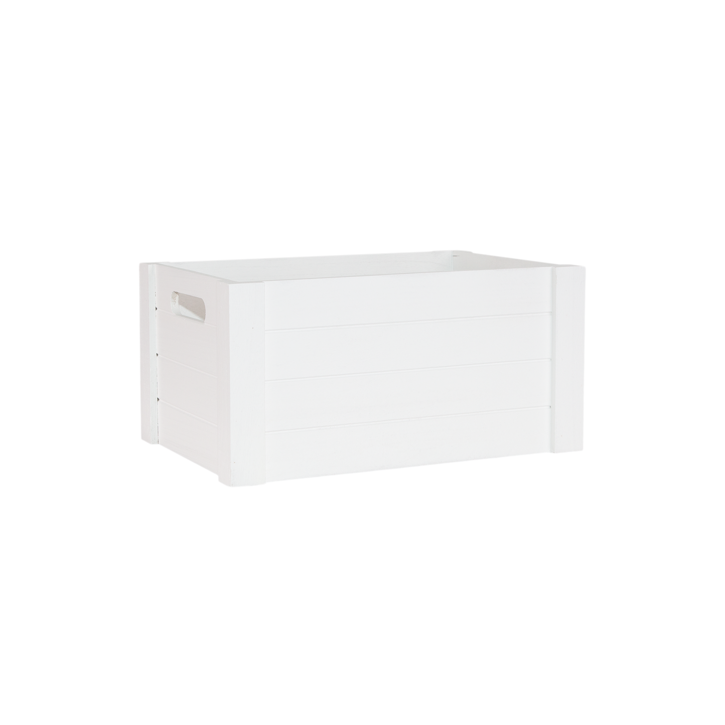White Oval Cut-out Wooden Crate - 3 Sizes