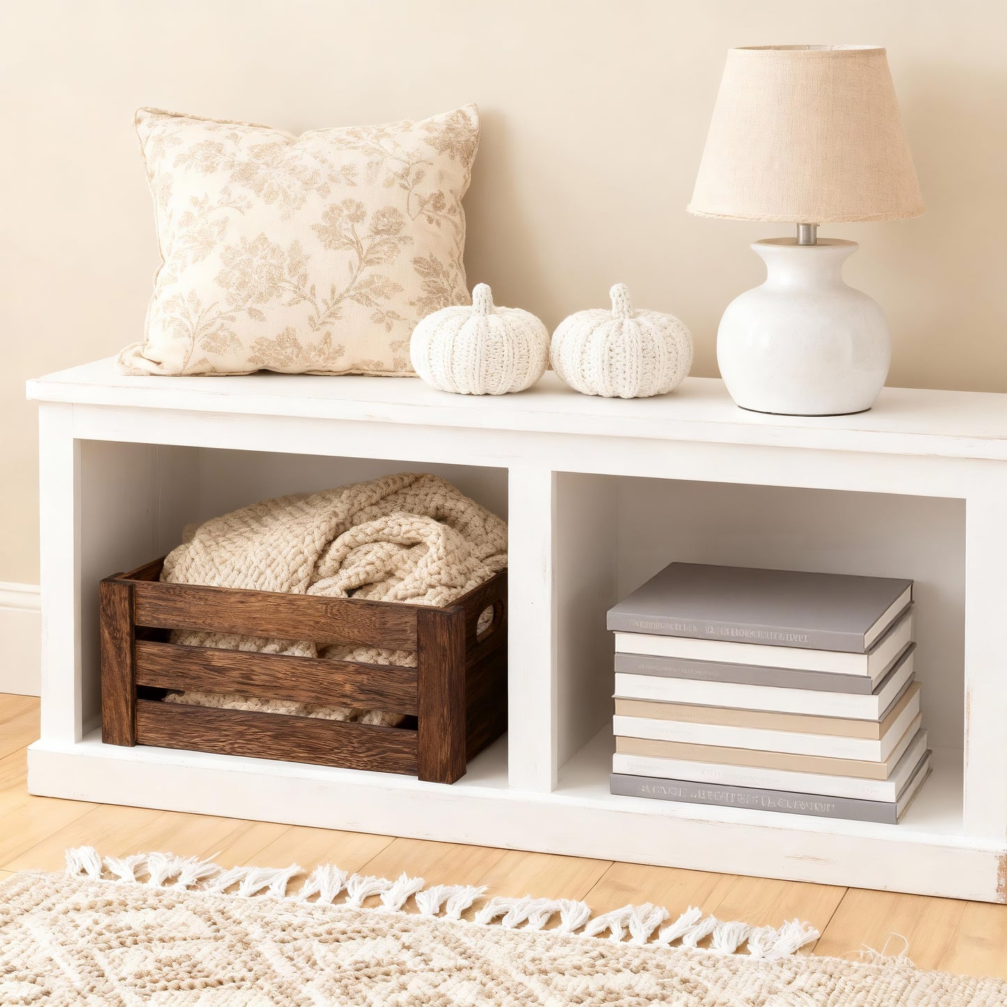 Brown Oval Cut-out Slatted Wooden Crate - 3 Sizes