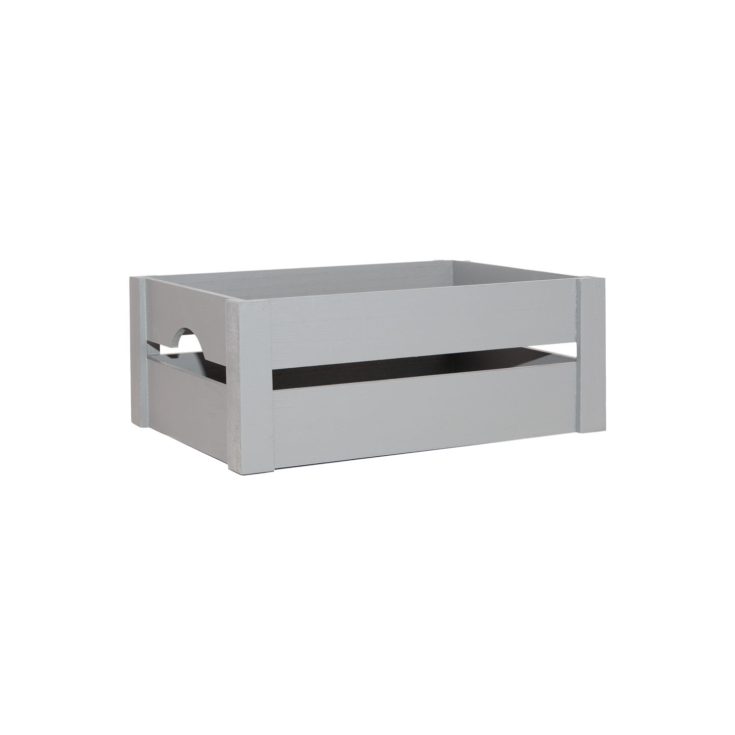 Grey Wooden Crate with Handle - 3 Sizes