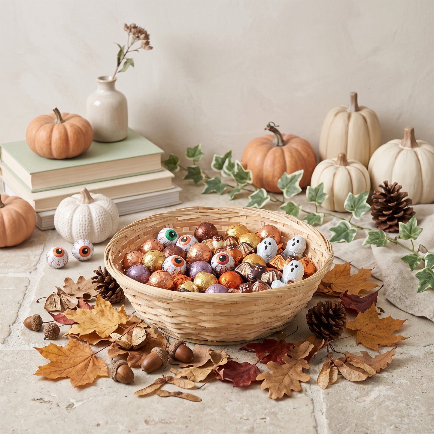 9" Round Bamboo Packing Basket Tray