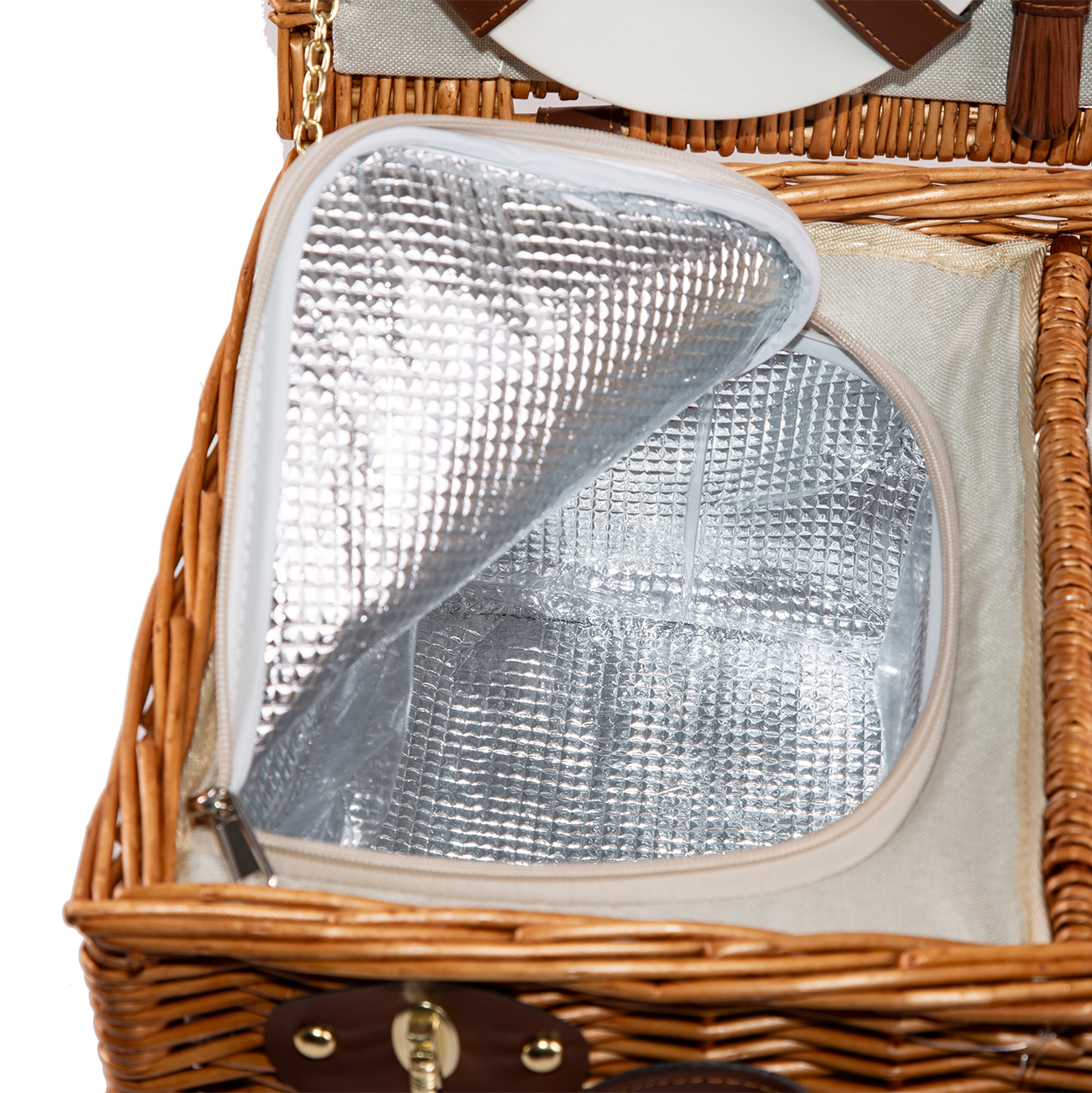 4 Person Classic Picnic Wicker Hamper Basket