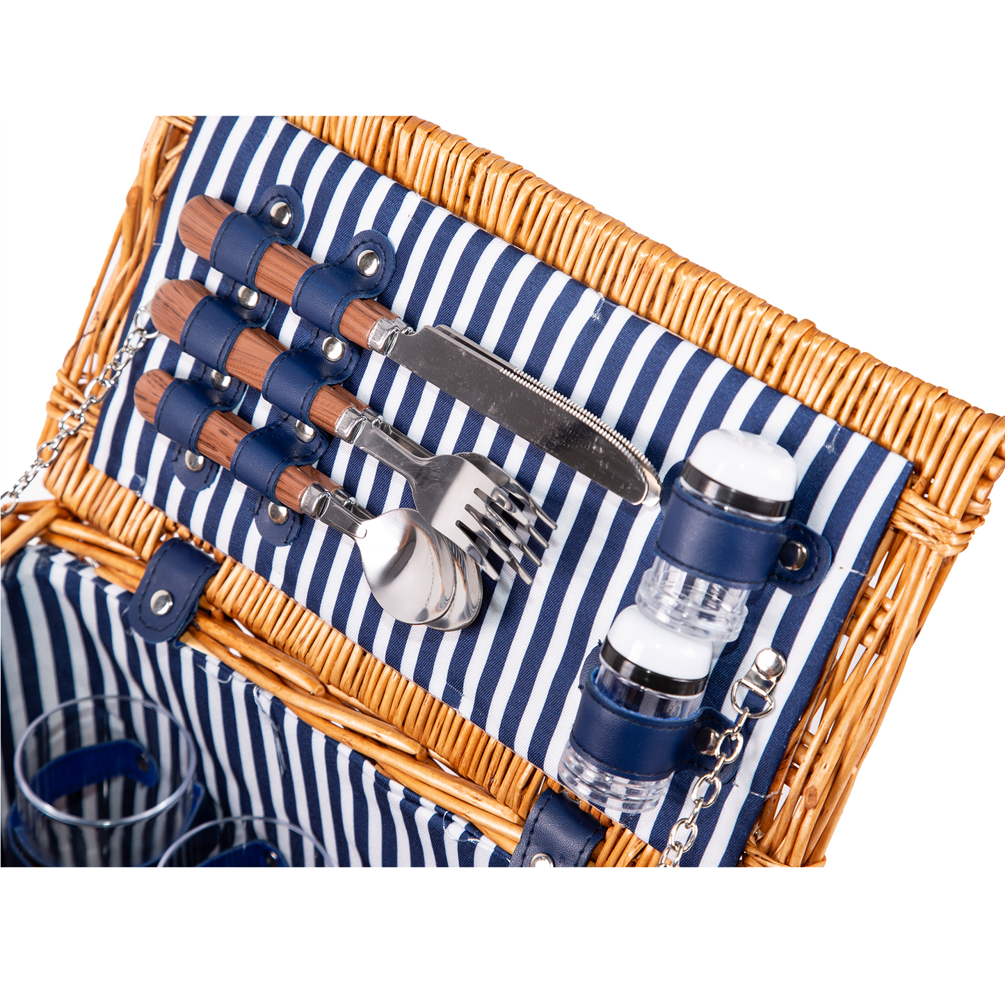 4 Person Double Lidded Wicker Picnic Hamper