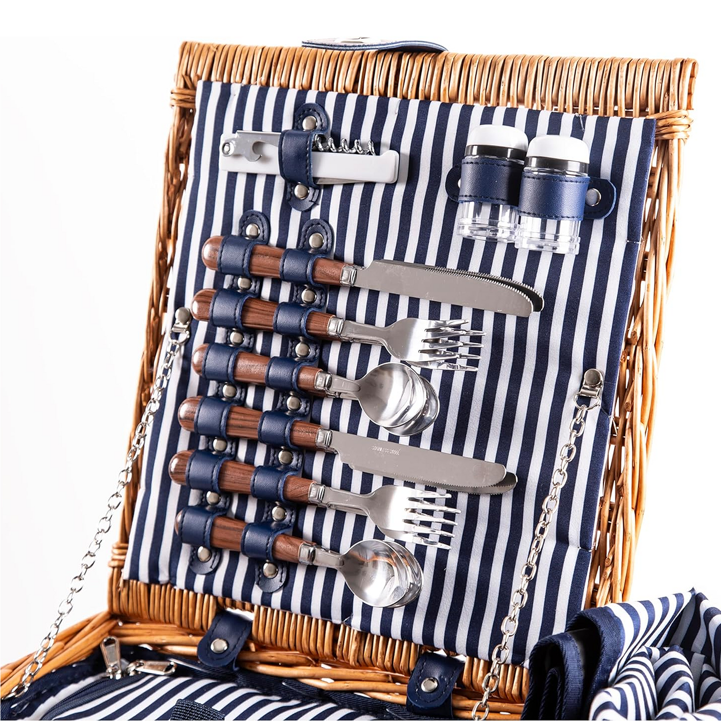 4 Person Picnic Wicker Hamper Basket