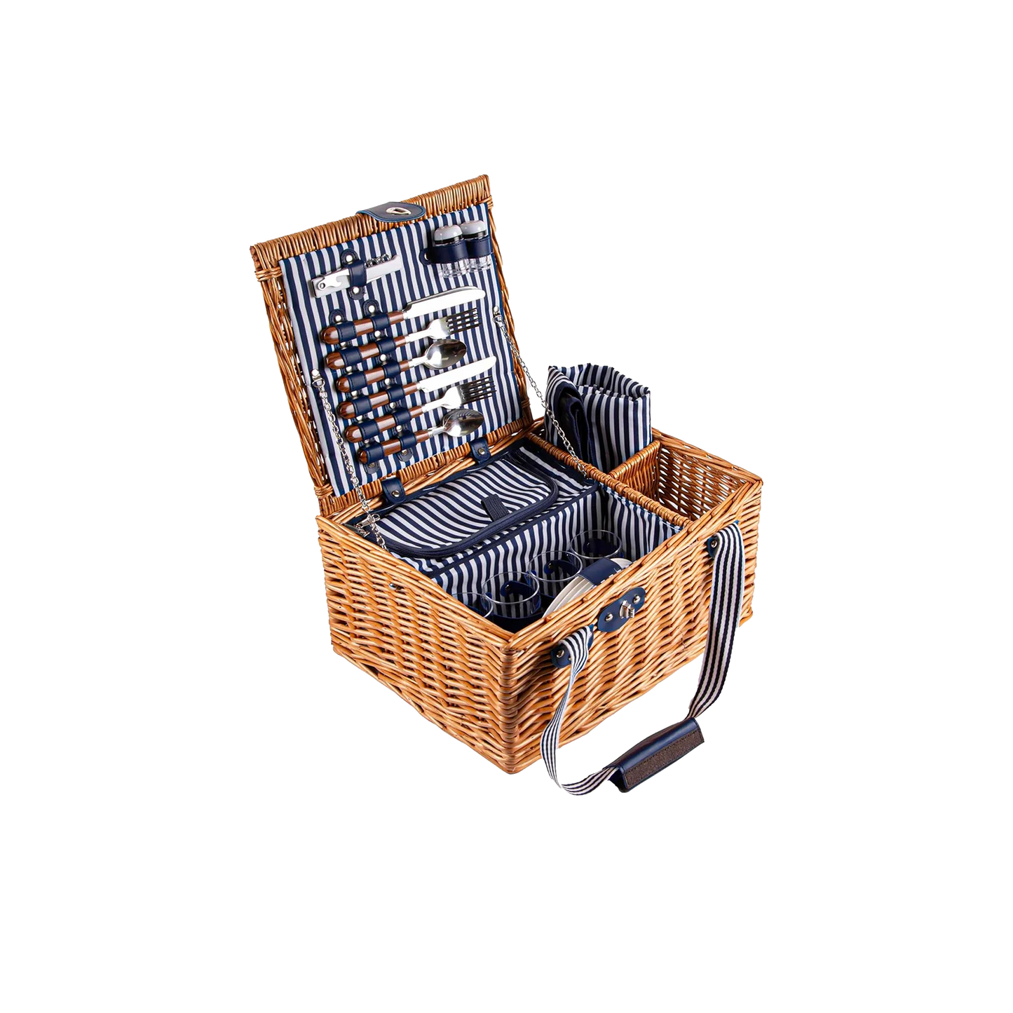 4 Person Picnic Wicker Hamper Basket