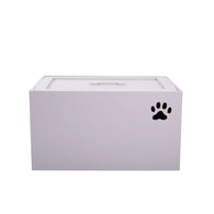 Grey Dog Toys Storage Box With Lid Pet Wooden Crates Gift Hampers Collection Box