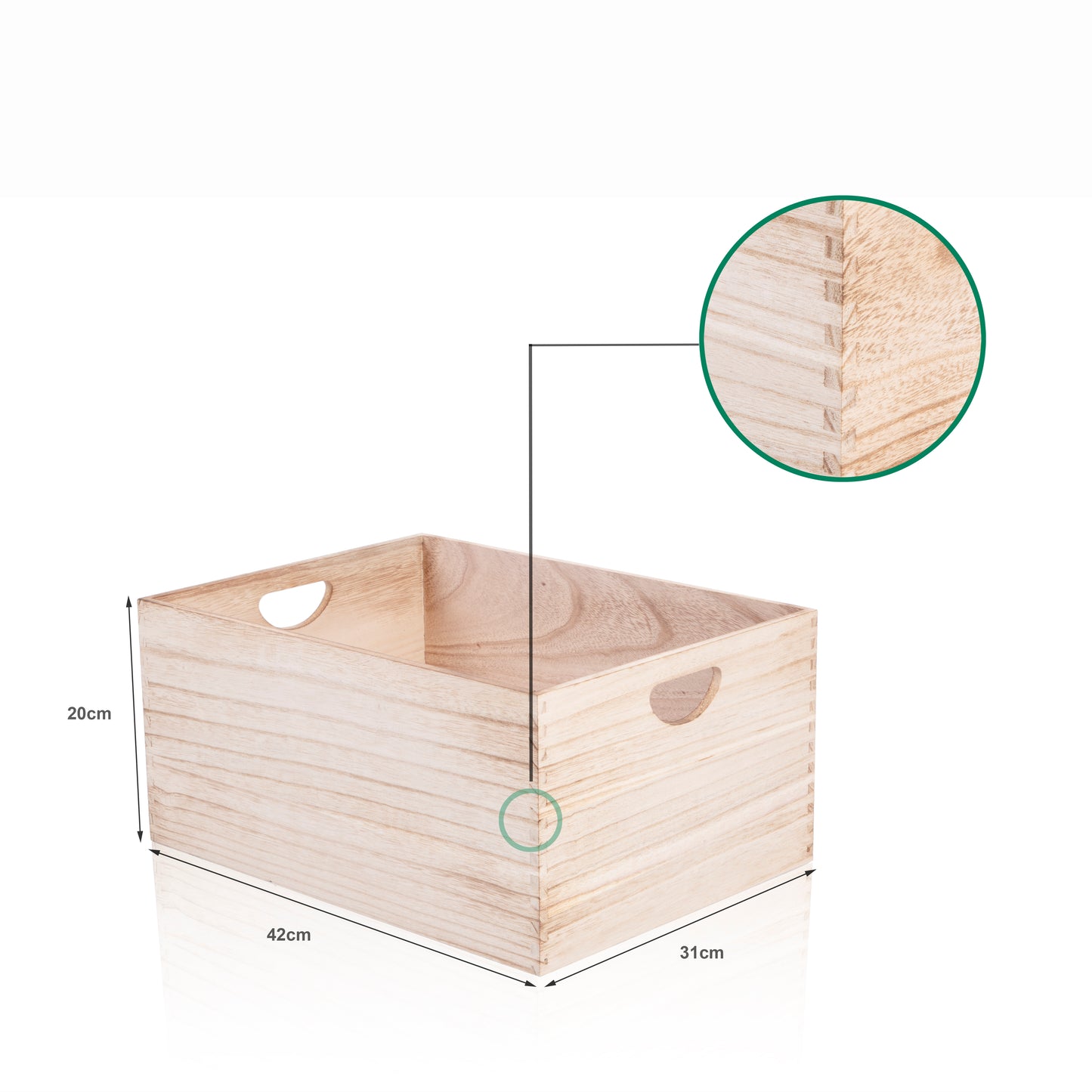 Large Unvarnished Storage Wooden Crate