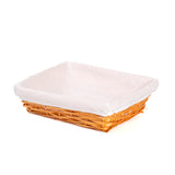 5 X Honey Wicker Hampers With Liner Retail Display Tray Christmas Gift Basket Kitchen Storage Basket