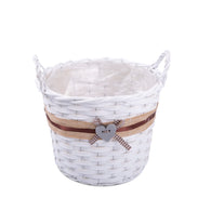 3 Pieces 7'' Wicker Basket with Handles Indoor Planter With Liner Personalised Gift Decorative Storage Basket Wedding Decoration
