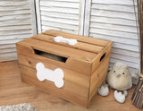 Premium Quality Dog Toy Storage Box Wooden Crates Pet Gift Box Toy Chest