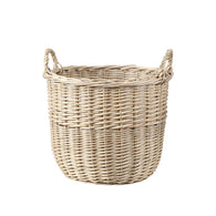 Natural Wicker Basket with Handle Log Basket Fire Wood Store Wicker Laundry Basket Children Wicker Basket Blanket Basket