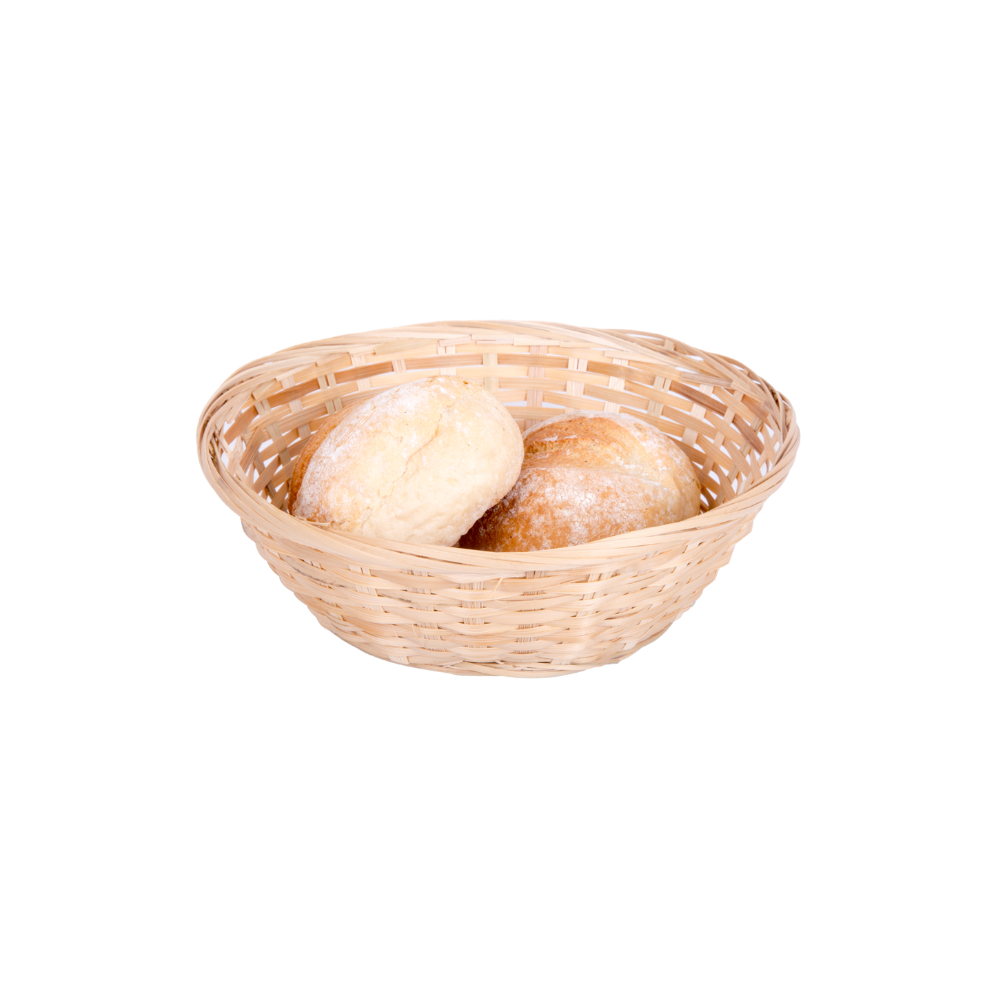 7" Round Bamboo Packing Basket Tray