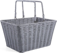 Deluxe Artificial Wicker Shopping Basket