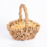 Grassrope Wedding Flower Girls Basket Easter Egg Hunting Basket Toy Shopping Basket Gift Basket