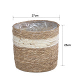 Greenleaves Natural Seagrass Indoor Planter Storage Basket Flower Pot with waterproof liner