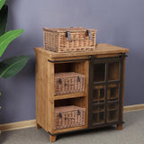 Natural Dyed Wicker Hampers With Lid-Caramel