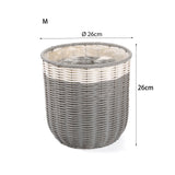 2 Pieces of 10'' Decorative Artifical Wicker Both Indoor and Outdoor Planter Flower Pot with waterproof liner Wedding Decoration Decorative Home Basket