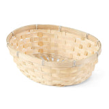5PCS Woven Bamboo Bread Basket Serving Basket Retail Countertop Display Basket Bathroom Storage Basket DIY Gift Basket