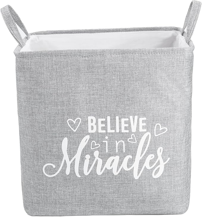 Grey Square Laundry Basket with Lining