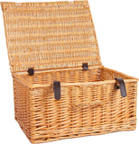 Natural Dyed Wicker Hampers With Lid-Natural