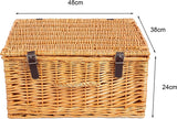 Natural Dyed Wicker Hampers With Lid-Natural