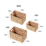 Water Hyacinth Storage Basket With Cut out Handles Shelve Basket Bathroom Storage Wardbrobe Storage Box Nursery Room Storage Basket Gift Hamper…